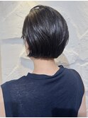 ミニボブ◎コンパクトショート／アッシュカラー
