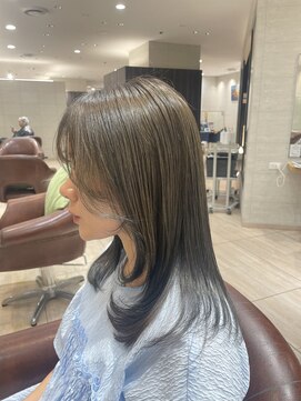 エアー 久留米(AIR) 【久留米】 オリーブブラウン/前髪カット/レイヤーカット