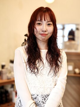 暖色ロングレイヤーパーマ【@hair_mazda】