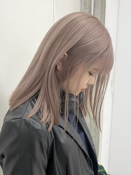 ＋ハイトーンブリーチミルクティーカラーホワイトベージュカラー