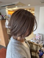 ニューヨークニューヨーク 桂店(NYNY)&nbsp;ブリーチ無しダブルカラー/ココアベージュ／外ハネボブ