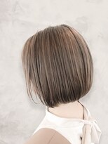 エルプラスヘアー 平尾店(L+hair) 20代30代大人可愛い小顔ショートストレートボブハイライト