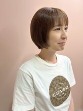 ルーム シンサイバシ(room shinsaibashi)&nbsp;room shinsaibashi植松さくら/コンパクトボブ×明るめベージュ
