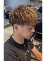 ニーイチイチ(211)&nbsp;メンズショートマッシュ×ハイトーンカラー