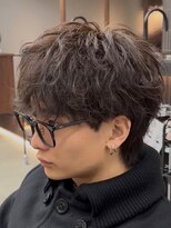 メンズサロン ノード 栄(men’s salon NODE)&nbsp;ニュアンスシャドウパーマレイヤーマッシュ栄スタイル