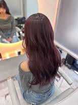 ジーナ 札幌(Zina)&nbsp;髪質改善＊ロングレイヤー＊韓国風＊ダークパープル＊Zina札幌