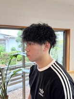 ヘアーロッジ(HAIR ROJJ)&nbsp;ニュアンスパーマ/刈り上げ/メンズ/20代/30代/40代/富山
