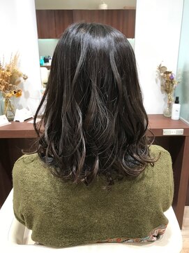 リプルヘアー ウエスト(ripple hair west) セミロング×巻き髪アレンジ