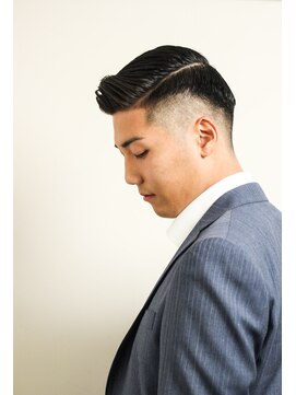 メリケンバーバーショップ フクオカ(MERICAN BARBERSHOP FUK) ソフトツーブロックフェザーマッシュくせ毛風パーマcc2