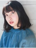 大人かわいい黒髪フレンチボブ