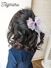 卒園式☆お子様ヘアセット☆ハーフアップ☆