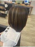 白髪ぼかしハイライト