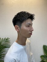 小谷理髪店 ソル(SOL)&nbsp;フロントツーブロック＋アップバング刈り上げスタイル