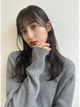 ビコ(bico) 骨格似合わせ顔まわりカット重く見えない暗髪カラー