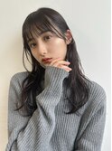 骨格似合わせ顔まわりカット重く見えない暗髪カラー