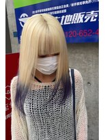 ヘアサロン アウラ(hair salon aura) 裾カラーブランドカラーホワイトカラーミルクティーベージュ