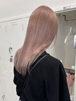 サンクプロジェクト(cinq PROJECT)&nbsp;韓国風顔周りレイヤーカットミルクティーベージュブラウンカラー