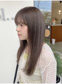 オリーブベージュ/オリーブカラー/ベージュカラー/ロングヘア