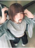フェイスレイヤーショートボブ