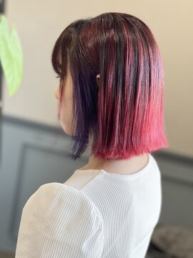 フェアリーテール つきのわ店 ハイライトグラデーションチェリーピンク