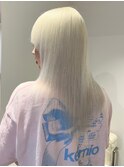 11233ホワイトブロンドシルバーアッシュ韓国レイヤーカット