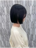 ◎黒髪似合わせカット！あご下ボブ