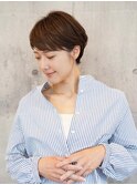 似合わせショートヘア/くびれ/耳掛けヘア/マロンベージュ