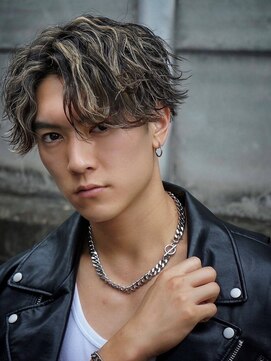 ブリーチ 盛岡店(BLEACHi) 【BLEACHi】男髪！波巻きハイライトセンターパート