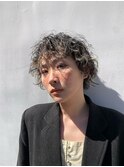 ハードパーマ　コントラストハイライト　ハイライトカラー