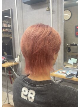 クリーブ 池袋(creeb) メンズハイトーンウルフ、ホワイトピンク、ペールピンク