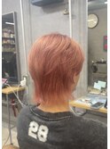 メンズハイトーンウルフ、ホワイトピンク、ペールピンク