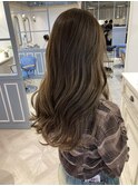 赤羽美容院秋おすすめシアーカラーオリーブベージュ