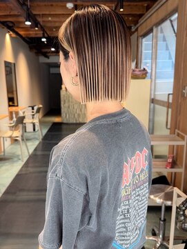 ヨハク 大阪梅田中崎町(yohaku) <126>切りっぱなし×ブリーチ・ダブルカラー♪レイヤーカットも