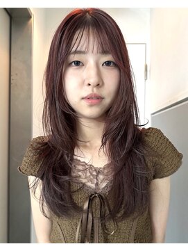 カシェル トウキョウ(Cashel Tokyo) ワインレッド/レイヤーカット/ブリーチなしダブルカラー