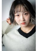 □ミストバングインナーカラー小顔Aラインボブ415北浦和20代30代