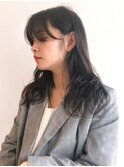Say.ロングレイヤーオリーブグレーアッシュブラック暗めカラー