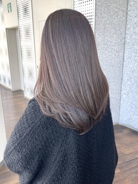 ★モーヴグレージュ/レイヤーカット/ワンカール/セミロング