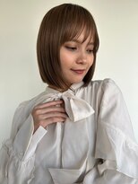 COVER HAIR ACADEMY 北浦和【カバーヘア アカデミー】北浦和西口店【4/6 OPEN(予定)】&nbsp;艶髪オリーブベージュ前下がりミニマルボブp120代30代40代