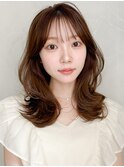 デジタルパーマレイヤーカット艶感ナチュラルカール前髪美髪