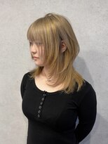 ヘアーディア(Hair...DiA) ウルフ・ハッシュカット×ミルクティーベージュ