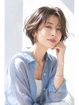 アッシュ 学芸大学店(Ash)&nbsp;ショートボブ/大人女性/ベージュブラウン/白髪ぼかし/脱白髪染め