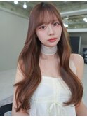 ANGELICA 透明感カラー ナチュラルベージュ 前髪カット