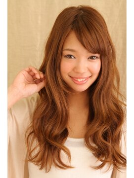 フェリシータ 緑地公園店(felicita) 厚めバングのエアリーカール♪甘辛グラマラスフェミニンロング