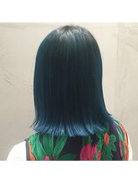アンド バイ ヘアサロン(AND by hair salon) ターコイズブルーカラー