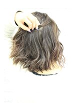 スパーク ヘアアンドフェイス(Spark HAIR&FACE)&nbsp;ミディアムロブ×グレージュハイライト