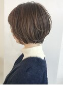 ミニボブ/フレンチボブ/アッシュベージュ/透明感カラー/