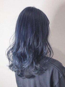 ヘアーデザイン ジェルム(Hair Design germe) ブリーチ一回でネイビーブラック ～しのだスペシャル～