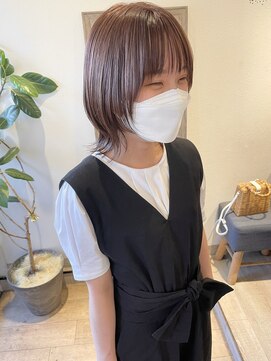 メルト 吉祥寺(melt) 20代30代大人ウルフレイヤーカットブリーチなしピンクベージュ