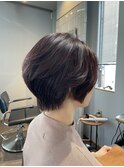 ハンサムショート+冬カラー