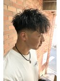 スキンフェード×ツイストパーマ